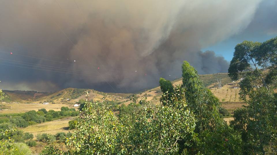 O fogo em S. Marcos da Serra ( Foto de Sara Lima)